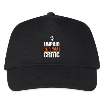 Unpaid Gymnast Critic Funny Gymnastics Mum - Kids’ Baseball Cap - black - Front