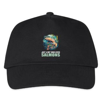 Lachse Lachs - Kinder Basecap - Schwarz - Vorne