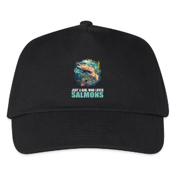 Lachse Lachs - Kinder Basecap - Schwarz - Vorne