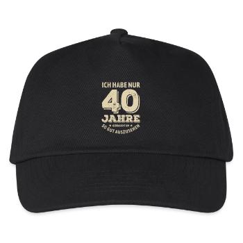 40 years - looking good | Birthday Gift - Kids’ Baseball Cap - black - Front