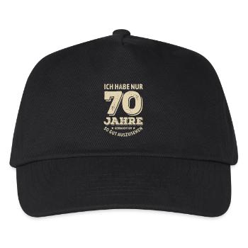 70 years - looking good | Birthday Gift - Kids’ Baseball Cap - black - Front