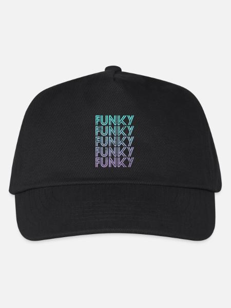 Funky Vintage - Kinder Basecap - Schwarz