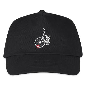 Radball, Cycleball, Hallenradsport - Kinder Basecap - Schwarz - Vorne