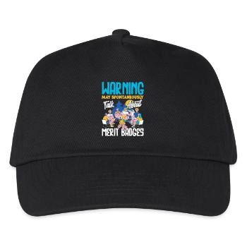 Un discours drôle de scout sur le badge Marit - Casquette de baseball Enfant - noir - Devant