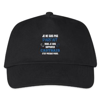 Supporter Rugby Castrais Humour - Kids’ Baseball Cap - black - Front