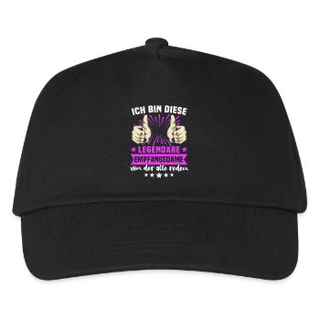 Receptionist Sayings - Kids’ Baseball Cap - black - Front