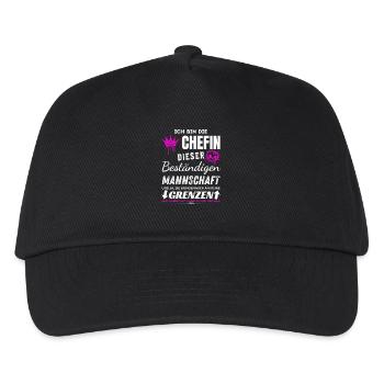 Patron des cadeaux durables du chef d’équipe - Casquette de baseball Enfant - noir - Devant