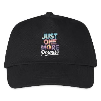 Just One More Promise - Wandern Retro - Kinder Basecap - Schwarz - Vorne