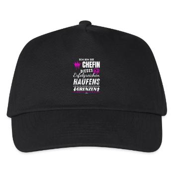 Chefin des Erfolgreichen Haufens Chefin Geschenke - Kinder Basecap - Schwarz - Vorne