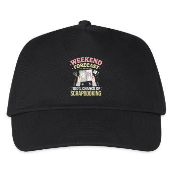 Prévisions pour le scrapbooking du week-end - Casquette de baseball Enfant - noir - Devant