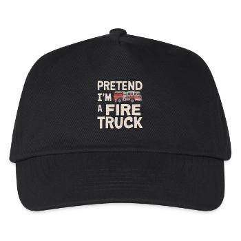 Pretend I'm a Fire Truck - Kids’ Baseball Cap - black - Front