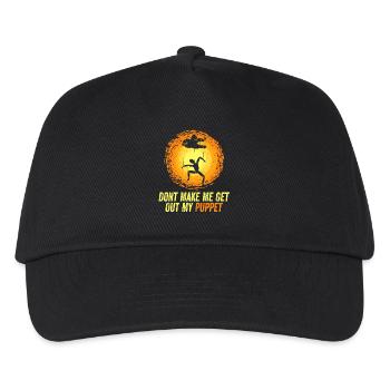 Puppet Master Pun Tee - Kinder Basecap - Schwarz - Vorne