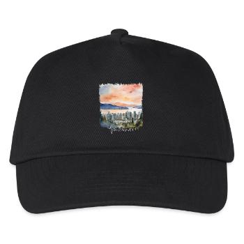 Vancouver Aquarell, Vancouver, Kanada - Kinder Basecap - Schwarz - Vorne