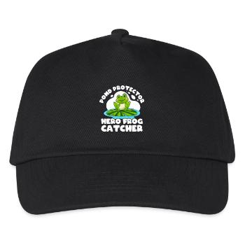 Frog Catcher Pond Protector Frog - Kids’ Baseball Cap - black - Front