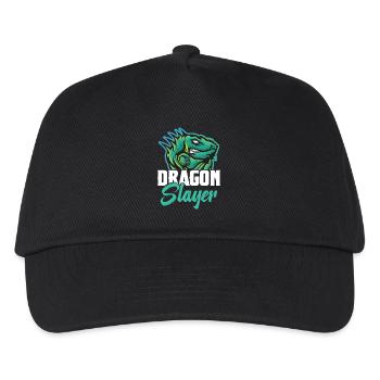  Dragon Hunter Reptile Hunting Gear Lizard Iguana - Kinder Basecap - Schwarz - Vorne