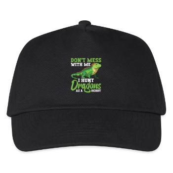  Reptile Hunter Equipment Iguana Slayer Lizard - Kids’ Baseball Cap - black - Front