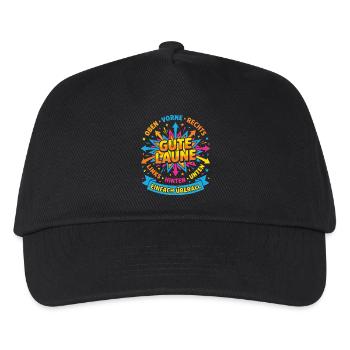 Good mood everywhere – positive design - Kids’ Baseball Cap - black - Front