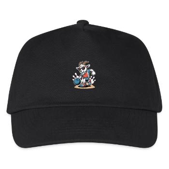 Drôle de Bowling Goat Strike Cartoon Lane - Casquette de baseball Enfant - noir - Devant
