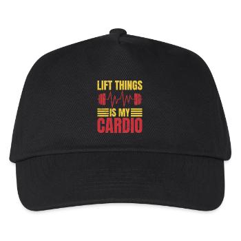 Motivation fitness Le bodybuilder Lift est mon cardio - Casquette de baseball Enfant - noir - Devant