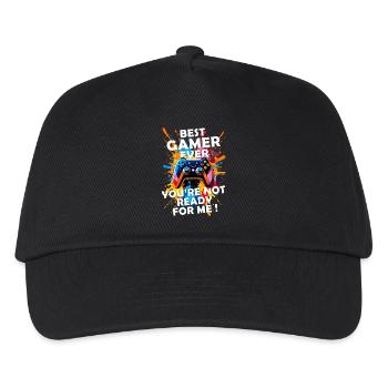 Gamer gaming enthusiast video games console funny - Kids’ Baseball Cap - black - Front