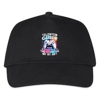 Gamer gaming enthusiast video games console funny - Kids’ Baseball Cap - black - Front
