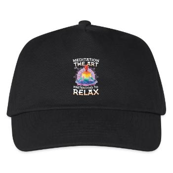 Meditation The Art Of Pretending To Relax Yoga - Kids’ Baseball Cap - black - Front