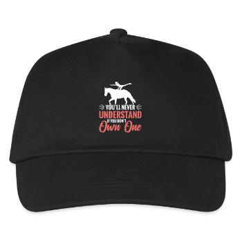 Cheval de saut cheval Cheval cheval amant du cheval - Casquette de baseball Enfant - noir - Devant