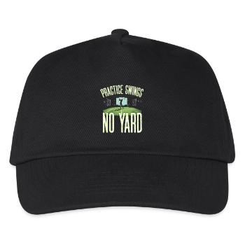 Golf Simulator Practice Swings No Yard - Kids’ Baseball Cap - black - Front