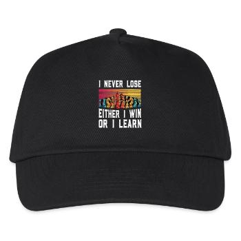 Ne jamais perdre – Motivation aux échecs - Casquette de baseball Enfant - noir - Devant