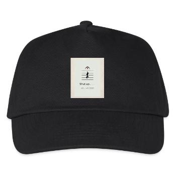 Shut up – Volume Zero Minimal Design - Kinder Basecap - Schwarz - Vorne