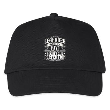 1971 Jahrgang geboren Legenden Geburtstag Geschenk - Kinder Basecap - Schwarz - Vorne