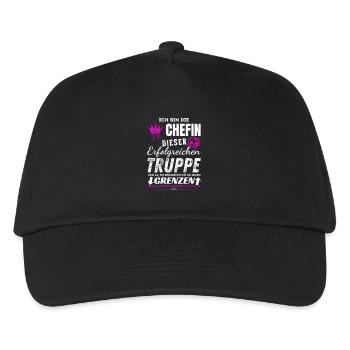 Chefin der Erfolgreichen Truppe Chefin Geschenke - Kinder Basecap - Schwarz - Vorne