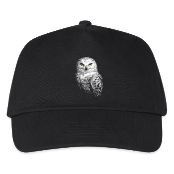 Snowy owl - Kids’ Baseball Cap - black - Front