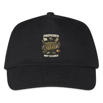 Survivaliste préparé Pas Effrayé - Casquette de baseball Enfant - noir - Devant