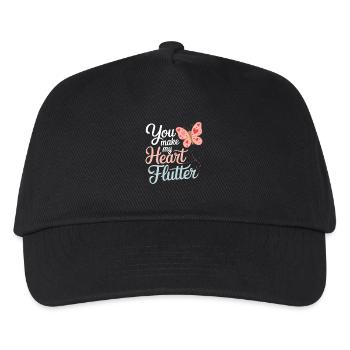 You Make My Heart Flutter Romantic - Kids’ Baseball Cap - black - Front