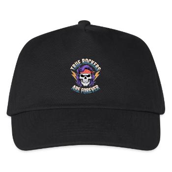 True Rockers Are Forever Skull Rock Music - Kids’ Baseball Cap - black - Front