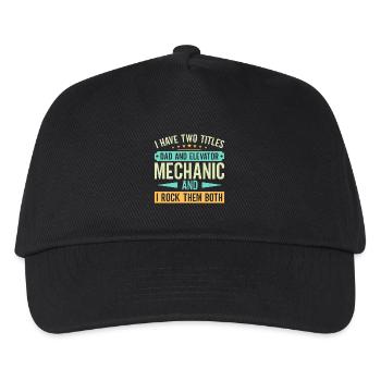 Elevator Mechanic - Dad And Elevator Mechanic - Kids’ Baseball Cap - black - Front