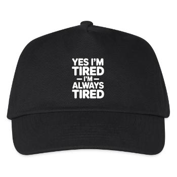 Tired Sayings Sleeping Funny Tired Gift - Kids’ Baseball Cap - black - Front