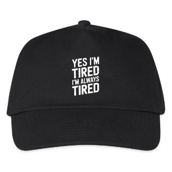 Tired Sayings Sleeping Funny Tired Gift - Kids’ Baseball Cap - black - Front