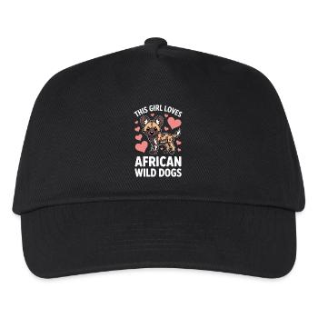 African Wild Dog Sayings Funny Gift - Kids’ Baseball Cap - black - Front