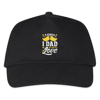 Père, père de trois filles et filles - Casquette de baseball Enfant - noir - Devant