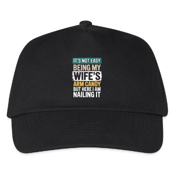 Ehefrau Sprüche Ehefrauen Lustige Ehefrau Geschenk - Kinder Basecap - Schwarz - Vorne
