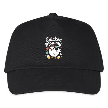 Chicken Mommy Hühner Mom Bäuerin Muttertag Huhn - Kinder Basecap - Schwarz - Vorne