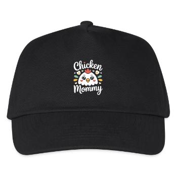 Chicken Mommy Hühner Mom Bäuerin Muttertag Huhn - Kinder Basecap - Schwarz - Vorne