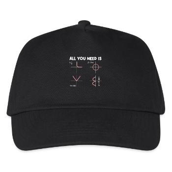 All You Need Is Math Mathematiker Mathelehrer - Kinder Basecap - Schwarz - Vorne