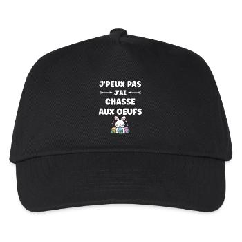 chasse aux oeufs - Casquette de baseball Enfant - noir - Devant