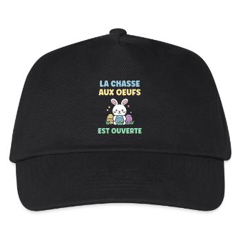 chasse aux oeufs - Casquette de baseball Enfant - noir - Devant