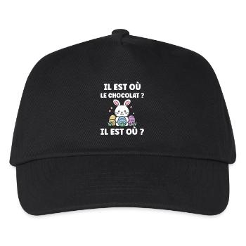 Where is the chocolate - Kids’ Baseball Cap - black - Front