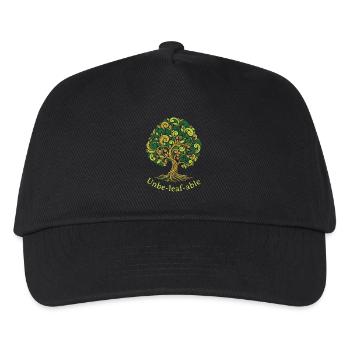 Unbe-leaf-able Baum Wortspiel - Kinder Basecap - Schwarz - Vorne