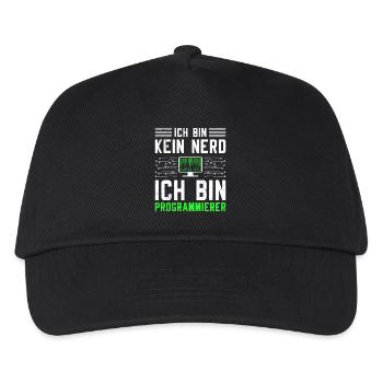Computer ICH BIN KEIN NERD ICH BIN PROGRAMMIERER - Kinder Basecap - Schwarz - Vorne